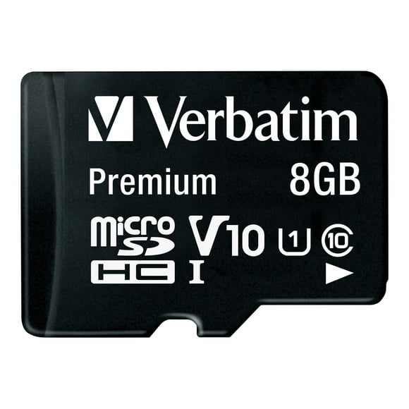 Verbatim - Carte Mémoire Flash (Adaptateur microSDHC vers SD Inclus) - 8 GB - Classe 10 - microSDHC - microSDHC - microSDHC