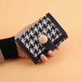 thumbnail image 1 of Cartera corta de mujer con diseño de pata de gallo, monedero pequeño de tres pliegues, cartera de mano larga multifuncional, tarjetero para mujer, 1 of 6