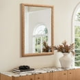 thumbnail image 2 of LuxenHome Beech Wood Frame Rectangle 35.4-Inch Tall Wall Mirror, Accent and Vanity, 2 of 7