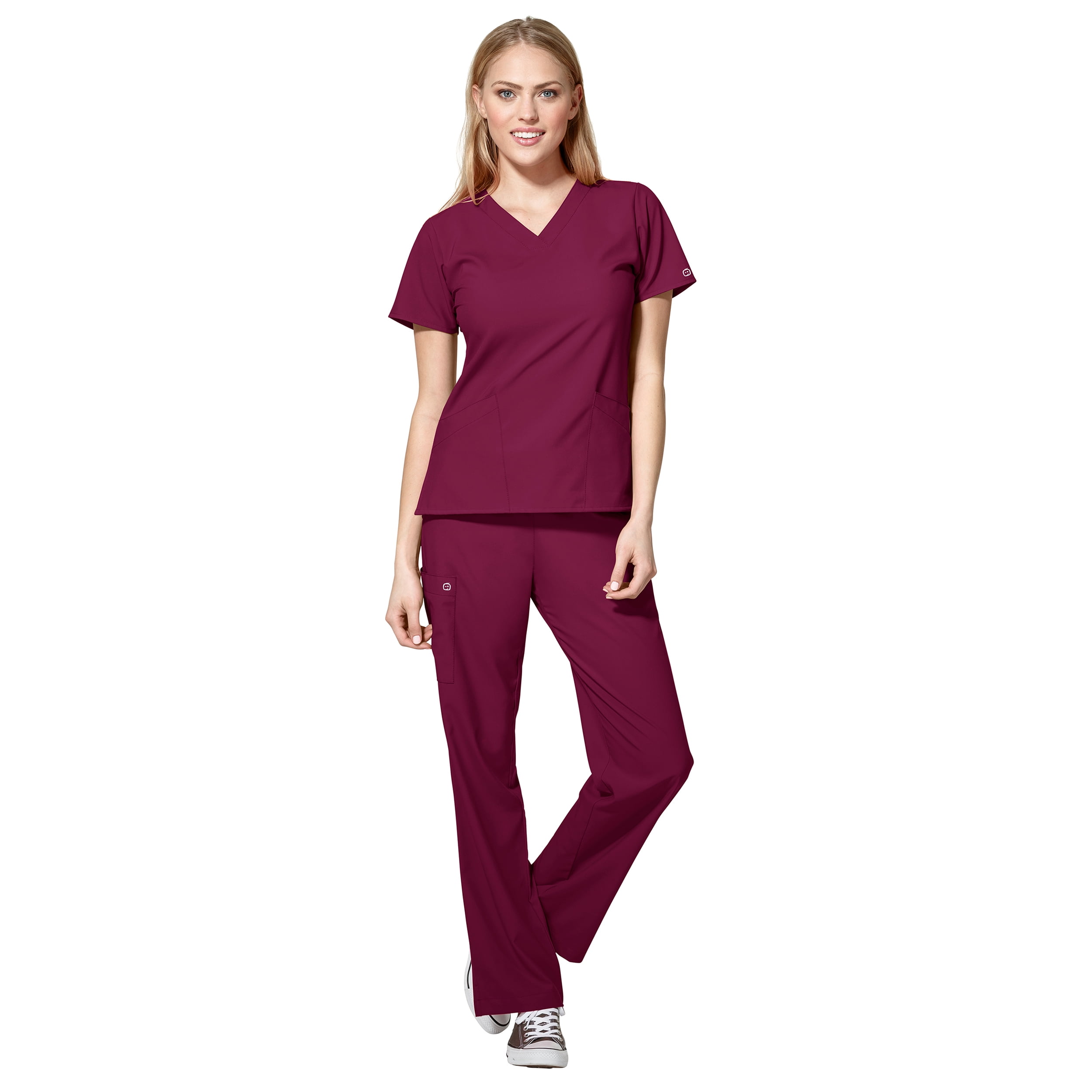 WonderWink - WonderWink W123 Women's Basic V-Neck Top & Drawstring Pant ...