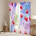 thumbnail image 3 of Homewish Teens Cartoon Strawberry Black Out Curtains, Dreamy Cartoon Curtains Pack of 2 (42x63 Each), Blue Purple Watercolor Bedroom Curtains, Blackout Curtains Home Decor, 3 of 6