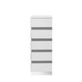 thumbnail image 3 of BenJara Ara 49 Inch Tall Dresser Chest, 5 Drawers, Crystal Accents, Glossy White, 3 of 6