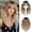 Brown with Blond, variant on Short Wavy Wig with Bangs for Women Natural Curly Wavy Wig 16inch | 【Beginner Friendly Wigs】Wavy Wigs for Women Curly Synthetic Wig for Daily Party Cosplay Halloween,Brown