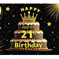 thumbnail image 4 of Glamorous 21st Birthday Banner with Crown Theme Party Backdrop Background Decorations for Photography Props Birthday Party Celebrations Balloon Decors, 4 of 4