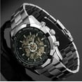 thumbnail image 3 of kayannuo Mens Watches Skeleton Automatic Watches For Men Silver Stainless Steel Wrist Watch, 3 of 4