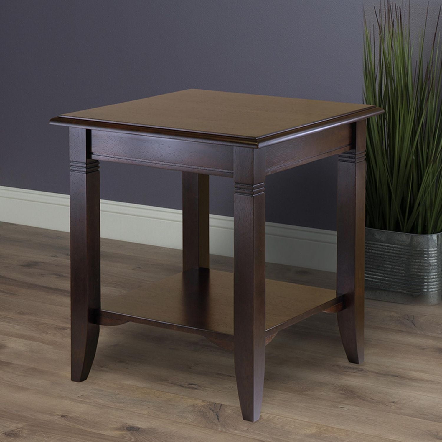Nolan End Table in Cappuccino Finish