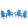 thumbnail image 2 of WestinTrends Highland Outdoor Patio HDPE Adirondack Chairs With Cup Holders (Set of 4), Pacific Blue, 2 of 10