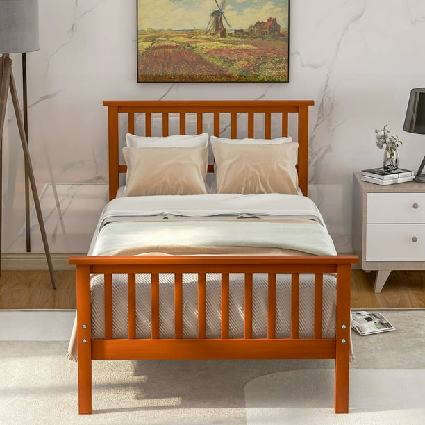 URHOMEPRO Twin Bed Frame for Kids, Platform Bed Frame with 