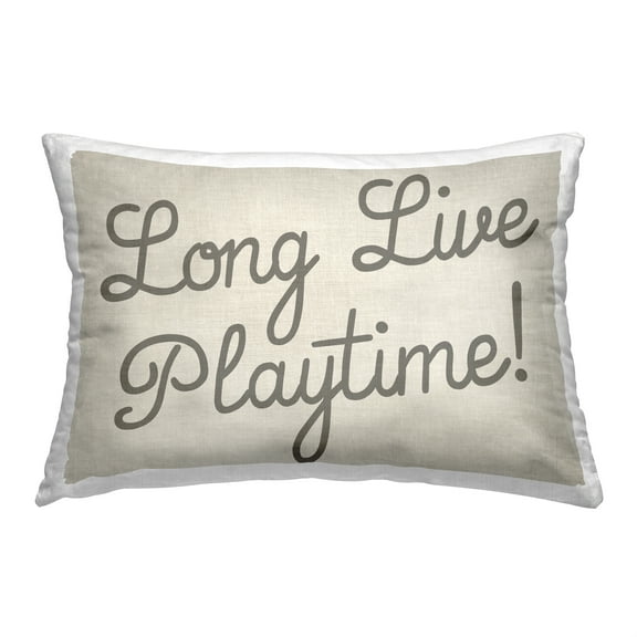 Stupell Industries Long Live Playtime Phrase Decorative Printed Throw Pillow, 14 x 20