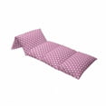 thumbnail image 4 of Pink Floor Pillow Lounger Cover, Vertical Hexagonal Shapes with Dots Inside Tied with Lines Geometric Vibrant, Nap Mat Printed Fabric Case for 5 Pillows, 88" x 36", Pale Blue White Pink, by Ambesonne, 4 of 5