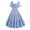 DT-Blue, variant on DailyTrove Women's Short Sleeve Swing Dress-Fit & Flare-Cotton Blend-for Garden Party/Summer Outing-Classic Style