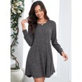 thumbnail image 2 of CRAYNER Womens Sweater Dresses, Long Sleeve Casual Dresses Casual Fall Winter Dress Crew Neck Tunic Dress with Pockets, M, 2 of 9