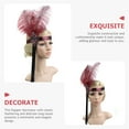 thumbnail image 5 of IBASETOY Indian Fancy Headband with Artificial Plume for Decor Golden Color Fits Most, 5 of 6