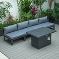 thumbnail image 2 of Patio Furniture Set Outdoor 5 Piece Chairs & Fire Pit Table - Weather Resistant Aluminum Seating, 2 of 5
