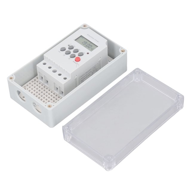 Temporizador De Bomba Programable, Caja De Temporizador Digital De Pantalla LCD Impermeable, Interruptor De Tiempo De Encendido / Apagado De Ciclo De 7 Días Para Bomba De Billar,