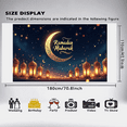 thumbnail image 5 of Golden Lanterns Ramadan Mubarak Theme Decorative Banner Event Backdrop Eid Crafts Photography Props Festive Party Supplies Ramadan Decor, 5 of 7