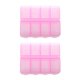 thumbnail image 1 of 2X Plastico Rectangular 8 Compartimentos Caja de Pildora Medicina de 7 Dias Rosa, 1 of 4