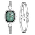 thumbnail image 1 of Reloj de pulsera de cuarzo analógico de acero inoxidable dorado cristalino para mujer a la moda Wmkox8yii gfajkfgbkjabf2095, 1 of 1