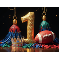 thumbnail image 3 of Crown Themed Football Inspired Banner for Sports Party Backdrop Decorations Photo Booth Background Birthday Celebration Decor Party Supplies, 3 of 3