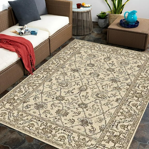 4x8ft Area Rug Vintage Traditional Accent Rug Non-Slip Non-Shedding Carpet Rug Boho Washable Floor Carpet For Bedroom Living Room Bathroom