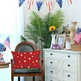 thumbnail image 4 of Memorial Day Pillow Covers 12 x 20 Inch Set of 4 Independence Day American Flag Throw Pillow Case 4th of July Patriotic Star Decorative Outdoor Case Red for Home Couch Sofa Bed, 4 of 6