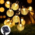 thumbnail image 1 of Paquete de 200 luces LED de 72 pies con forma de globo de cristal para exteriores, luces solares impermeables para exteriores con 8 modos de iluminación, luces solares para jardín, árbol, pa, 1 of 5
