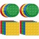 thumbnail image 1 of Juego de 80 bloques construcción temáticos para fiestas cumpleaños, colorido bloque construcción, vajilla papel, servilletas niños, decoraciones fiesta cumpleaños Bloques, 1 of 6