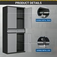 thumbnail image 4 of Fesbos Metal Garage Storage Cabinet with Locking Doors and Adjustable Shelves, Tool Storage Cabinet with 1 Drawer - 71" Steel Locking Cabinet for Garage, Warehouse, 4 of 7