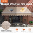 thumbnail image 2 of Manual Retractable Awning 10x8 ft Outdoor Patio Water Resistant Polyester Sun Shade Shelter with Crank Handle for Backyard Balcony, 2 of 6