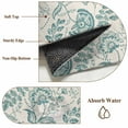 thumbnail image 6 of Round Rugs 3 Ft, Teal Green Spring Floral Non Slip Area Rugs for Kitchen Bedroom Entryway, Retro Farmhouse Summer Botanical Washable Carpet Runner Rug Floor Mats for Bedroom Home Decor, 6 of 9