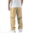 thumbnail image 6 of Dwellite Men's Y2K Baggy Sweatpants Parachute Pants Wide Leg Track Pants Casual Streetwear with Pockets 2026 Khaki 2XL, 6 of 9