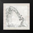 thumbnail image 2 of Robinson, Carol 20x20 Black Modern Framed Museum Art Print Titled - Sketchy Mother and Baby Giraffe, 2 of 5