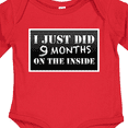 thumbnail image 4 of Inktastic 9 Months on the Inside Boys or Girls Long Sleeve Baby Bodysuit, 4 of 5