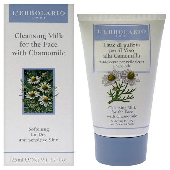 L'Erbolario Chamomile Cleansing Milk, Skin Cleanser, 4.2 oz