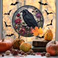 thumbnail image 5 of 2 Pack Halloween Decorations Window Clings Decor, Self-Adhesive Gothic Black Crow Bat Spooky Halloween Window Stickers, School Home Office Party Decals, Double-Side Print, 5 of 7