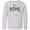 AC-Heather Grey, variant on It's Home- State of Nevada Outline Distressed Text Long Sleeve Youth T-Shirt