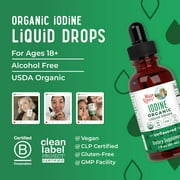 MaryRuths Iodine Drops, USDA Organic, THYROID Support, 1 Fl Oz, 450 Servings