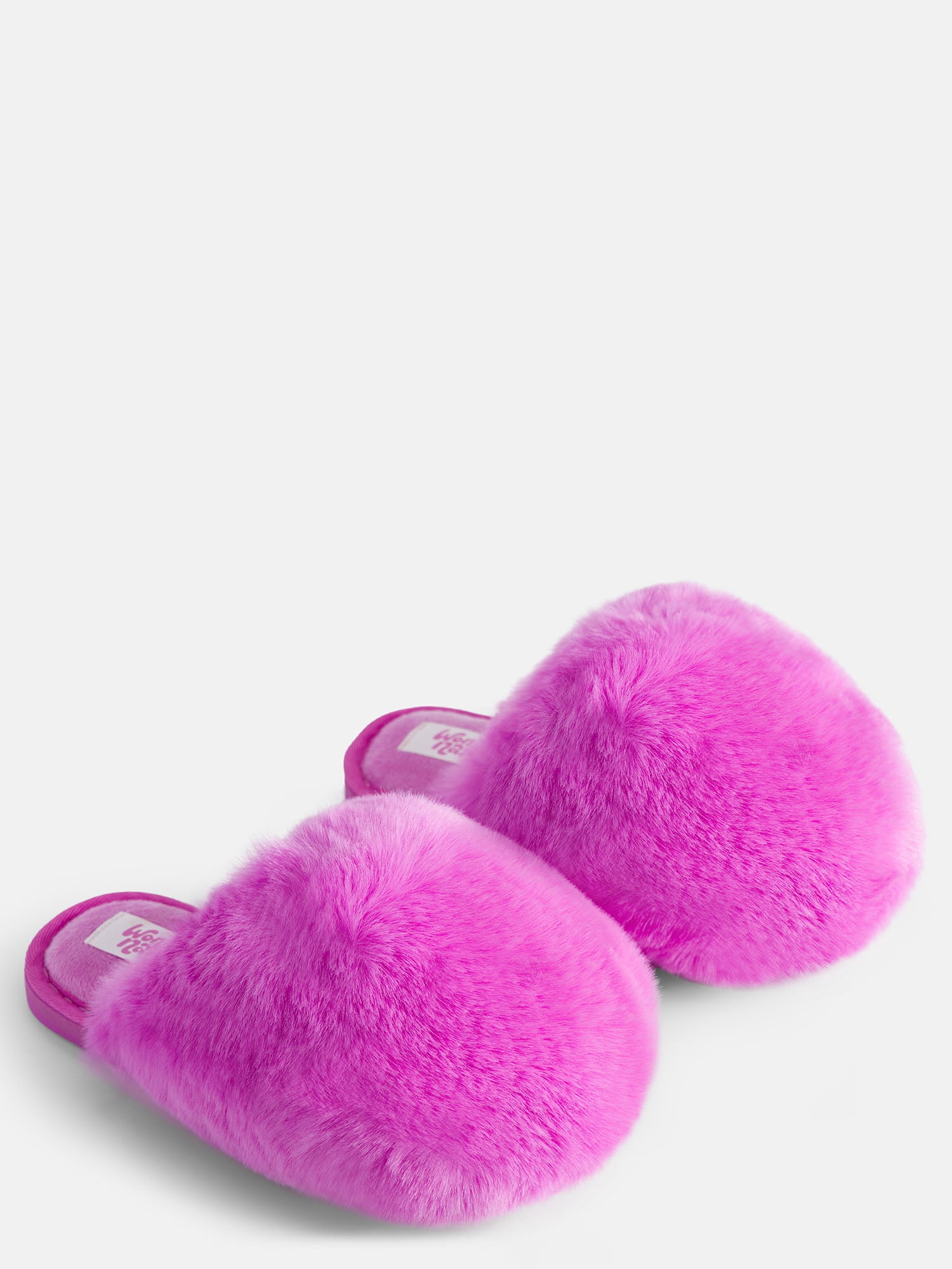 Wonder Nation Toddler, Little & Big Girls Faux Fur Puff Slippers