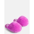 thumbnail image 2 of Wonder Nation Toddler, Little & Big Girls Faux Fur Puff Slippers, 2 of 6