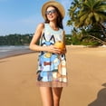 thumbnail image 6 of Saiise Bluey Print Women's Sleeveless Knee-Length Dress with Pockets Casual Summer Tank Dress, 6 of 7