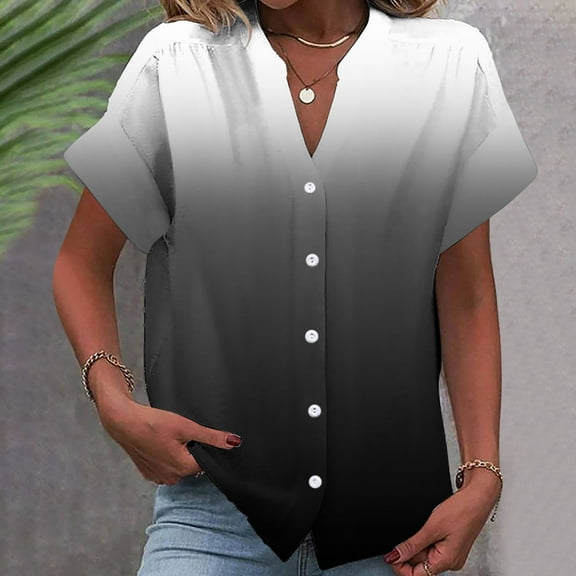 LiMoi Summer Tops for Women 2025 Work Women's Short Sleeve T Shirts Cotton Womens T Shirts Loose Fit Cotton Tie Dye Tshirt Shirt My Items