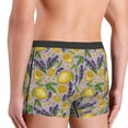 thumbnail image 3 of Goofa Lavender Flowers Printed Men's Boxer Briefs Underwear, Moisture-Wicking Underwear, Trunk,Soft and Breathable Cotton Underwear-Large, 3 of 9