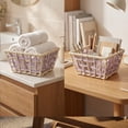 thumbnail image 6 of LEHOZIHEQ Extra Large Wicker Baskets with Handles, Hyacinth Basket, Baskets for Organizing, Water Hyacinth Storage Basket, Wicker Storage Baskets for Shelves, Woven Baskets, 6 of 7