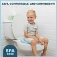 thumbnail image 7 of Todays Kids Toddler Potty Training Seat - Toddler Toilet Seat Attachment for Boys & Girls w/Splash Guard, Non-Slip Grip for Secure Fit, Fits Standard Round & Oval Toilets, Storage Hook Included, Blue, 7 of 7