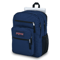 JanSport Unisex Big Student Backpack with 2 Compartments and 15" Laptop Sleeve (Navy)