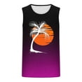 thumbnail image 5 of BXINGOHAI Mens Summer Beach Tank Top Hawaiian Palm Tree Print Sleeveless Muscle Basic Tee Vacation Tops Today Sales Hot Pink,L, 5 of 5