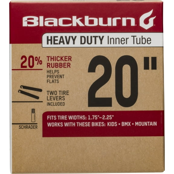 Blackburn Heavy Duty 20" Bicycle Inner Tube, Schrader Valve