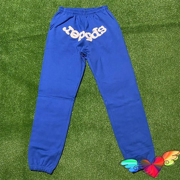 White 3D Puff Print Sp5der Sweatpants 2022 Men Women Young Thug Spider Pants Drawstring Fresh Joggers Angel 555555 Pants