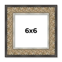 6x6 Frame Silver Real Wood Picture Frame Width 1.75 Inches | Interior Frame Depth 0.5 Inches |