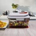 thumbnail image 4 of Valore Vegetable Chopper with 11-Cup Glass Baking Dish/Food Container and 2 Stainless Steel Cutting Blades - Heavy Duty Large Food Chopper French Fry Cutter for Fruits & Vegetables, 4 of 5